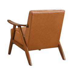 Damala Matt Brown Accent Chair (Walnut) - Ornate Home