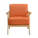 Damala Orange Accent Chair (Natural) - Ornate Home