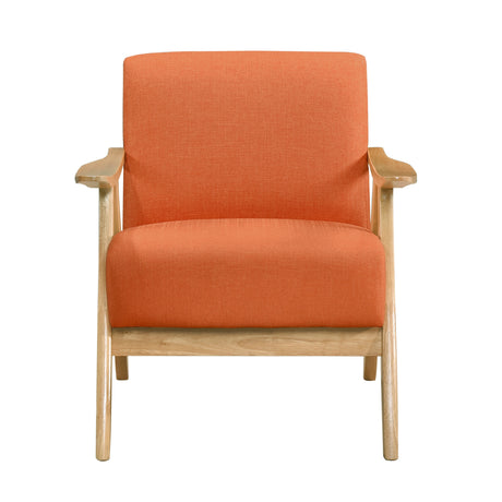 Damala Orange Accent Chair (Natural) - Ornate Home