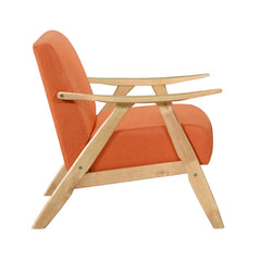 Damala Orange Accent Chair (Natural) - Ornate Home