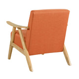 Damala Orange Accent Chair (Natural) - Ornate Home