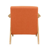 Damala Orange Accent Chair (Natural) - Ornate Home