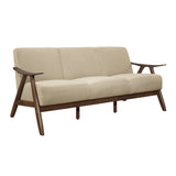 Damala Walnut / Brown Sofa & Loveseat - Ornate Home