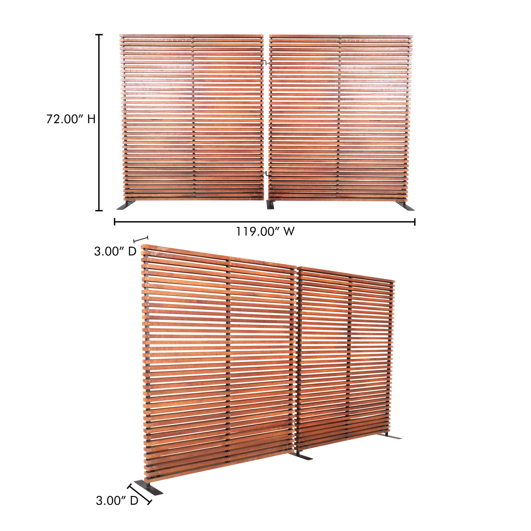 Damani Brown Screen - Ornate Home