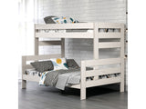 Damaris White Twin/Full Bunk Bed - Ornate Home