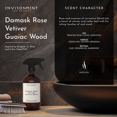 Damask Rose | Vetiver | Guaiac Wood Surface Cleaner (Inspired by Le Labo Rose 31® and Fairmont Hotel®) - Ornate Home