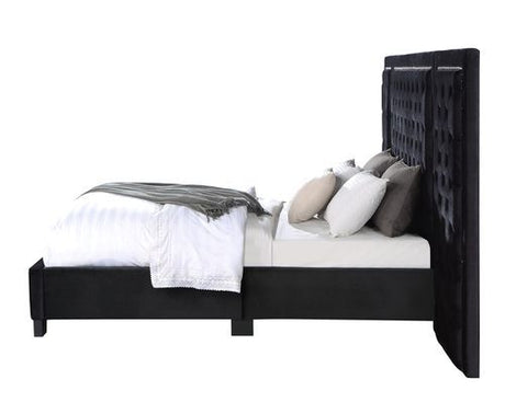 Damazy Black Eastern King Bed - Ornate Home