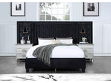 Damazy Black Eastern King Bed - Ornate Home