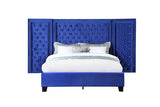 Damazy Blue Eastern King Bed - Ornate Home