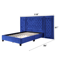 Damazy Blue Queen Bed - Ornate Home