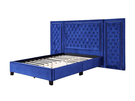 Damazy Blue Queen Bed - Ornate Home