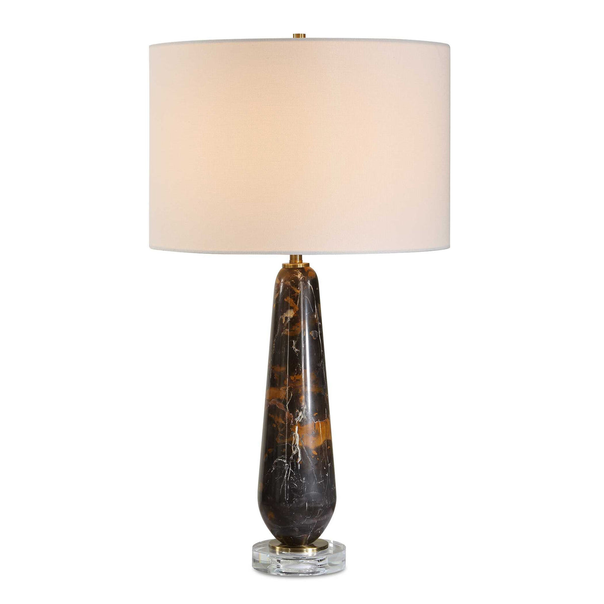 Dames Black/Brown Dark Marble Table Lamp - Ornate Home