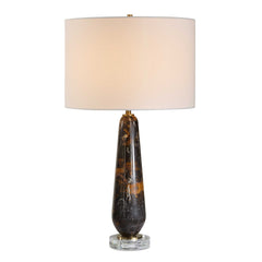 Dames Black/Brown Dark Marble Table Lamp - Ornate Home