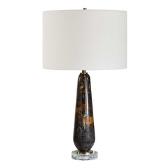 Dames Black/Brown Dark Marble Table Lamp - Ornate Home