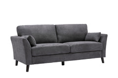 Damian Gray 77"W Woven Fabric Sofa - Ornate Home