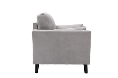 Damian Light Gray 37"W Woven Fabric Chair - Ornate Home