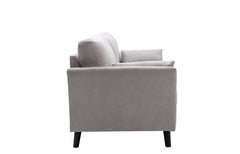 Damian Light Gray 77"W Woven Fabric Sofa - Ornate Home