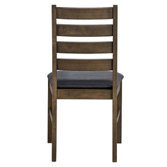 Damica Brown/Walnut Side Chair (Set of 2) - Ornate Home