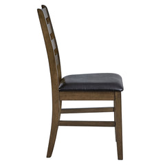 Damica Brown/Walnut Side Chair (Set of 2) - Ornate Home