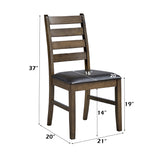 Damica Brown/Walnut Side Chair (Set of 2) - Ornate Home