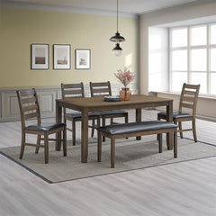 Damica Walnut Dining Table - Ornate Home