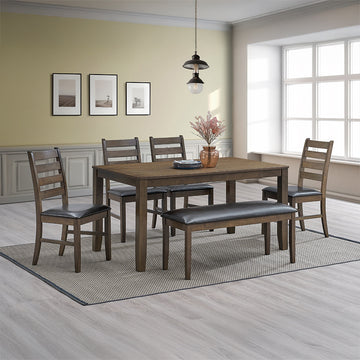 Damica Walnut Dining Table - Ornate Home
