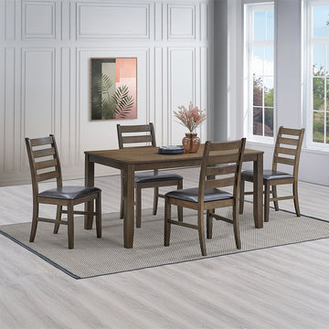 Damica Walnut Dining Table - Ornate Home