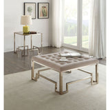 Damien Fabric & Champagne Cocktail Ottoman - Ornate Home