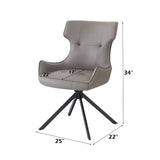 Damita Camel/Black Swivel Side Chair (Set of 2) - Ornate Home