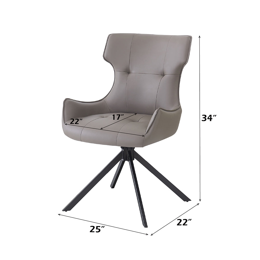 Damita Camel/Black Swivel Side Chair (Set of 2) - Ornate Home