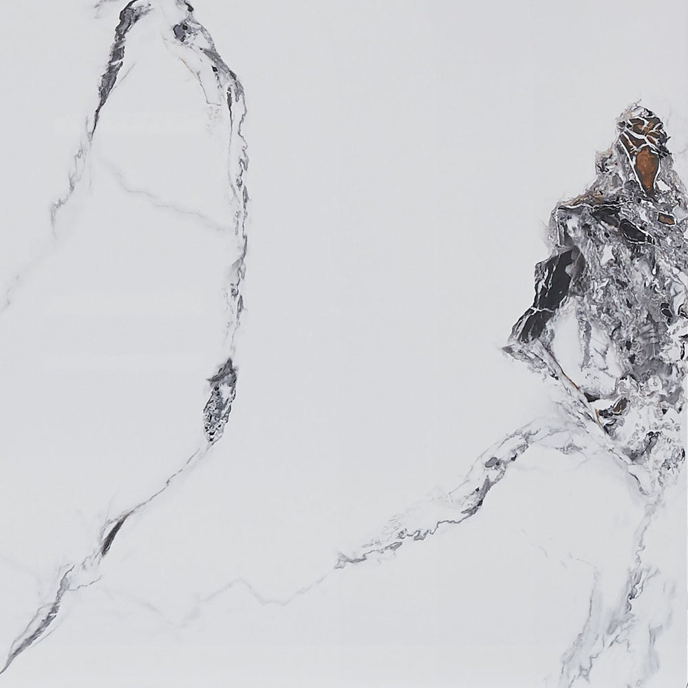 Damita Ceramic Top/Black Dining Table - Ornate Home