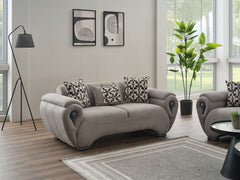 Damla Cream Stationary Loveseat - Ornate Home