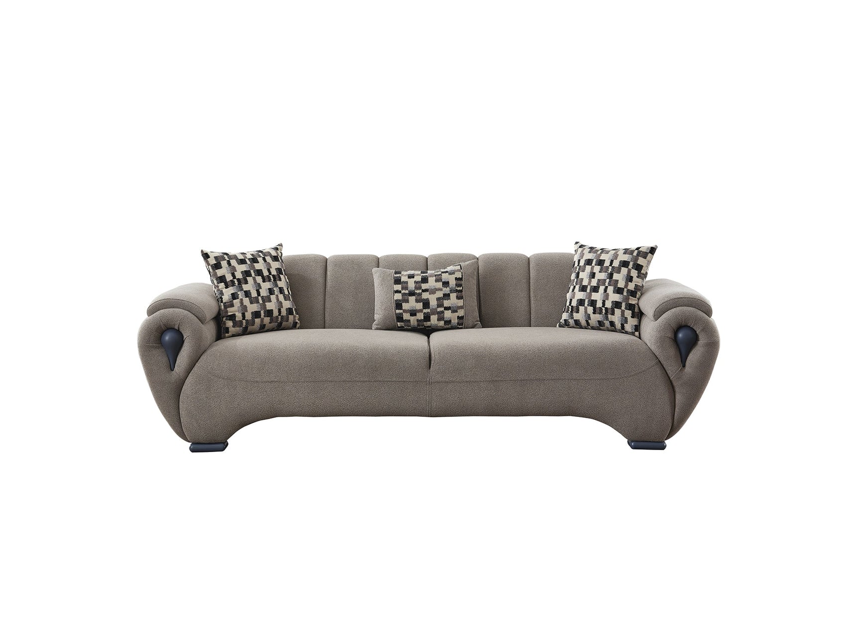 Damla Cream 3-pieces (Sofa & Loveseat & Chair) Living Room Set