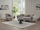 Damla Cream Stationary Sofa