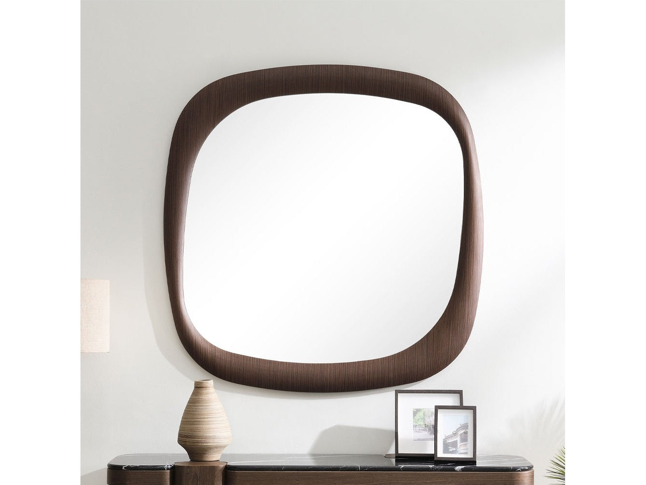 Dana Dark Walnut Accent Mirror - Ornate Home