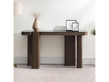 Dana Faux Marble Top/Black/Dark Walnut Console Table - Ornate Home