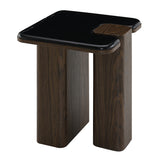 Dana Natural Marble Top/Dark Walnut End Table - Ornate Home