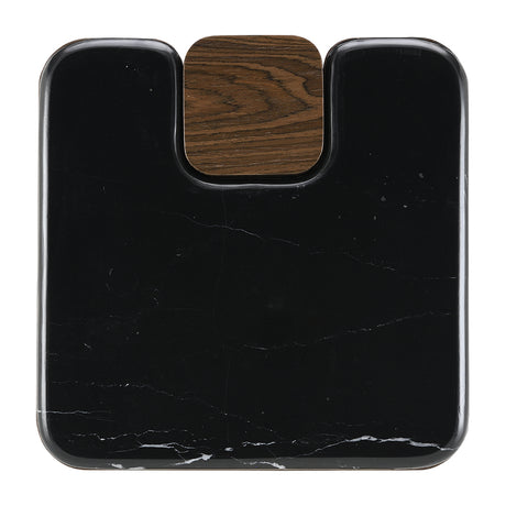 Dana Natural Marble Top/Dark Walnut End Table - Ornate Home