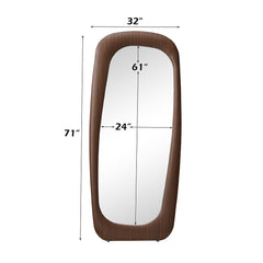 Dana Walnut Floor Mirror - Ornate Home