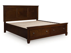 Danabrin Brown California King Panel Storage Bed - Ornate Home