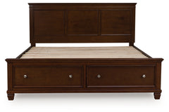Danabrin Brown California King Panel Storage Bed - Ornate Home
