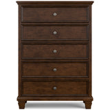 Danabrin Brown Full Panel 5-Piece Bedroom Set (Online Special Price) - Ornate Home