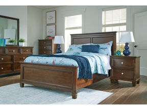 Danabrin Brown Full Panel 5-Piece Bedroom Set - Ornate Home