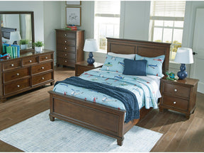 Danabrin Brown Full Panel 6-Piece Bedroom Set w/ 2 Nightstands (Online Special Price) - Ornate Home