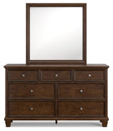 Danabrin Brown Full Panel 6-Piece Bedroom Set w/ 2 Nightstands - Ornate Home