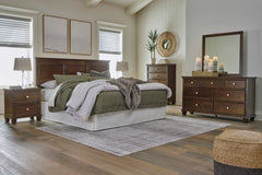 Danabrin Brown King Panel 4-Piece Bedroom Set - Ornate Home