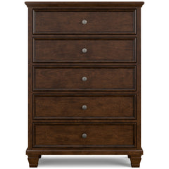 Danabrin Brown King Panel 6-Piece Bedroom Set w/ 2 Nightstands - Ornate Home