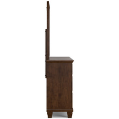 Danabrin Brown King Panel Bed & Dresser & Mirror & Nightstand - Ornate Home