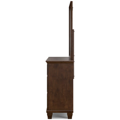 Danabrin Brown King Panel Bed & Dresser & Mirror & Nightstand - Ornate Home