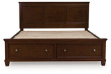 Danabrin Brown King Panel Storage Bed - Ornate Home